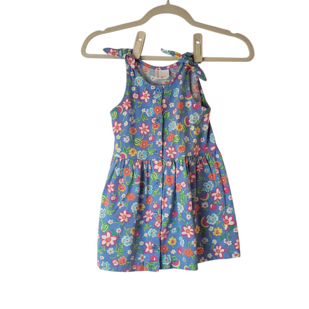 Hanna Andersson Floral Print Sundress Size 100/4 Summer Spring Multicolor